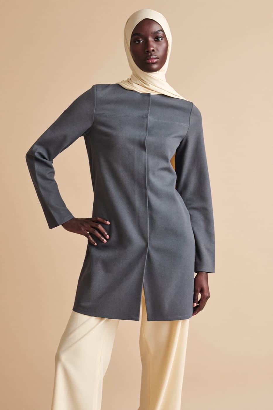 Soft Asymmetric Long Top — alternate view