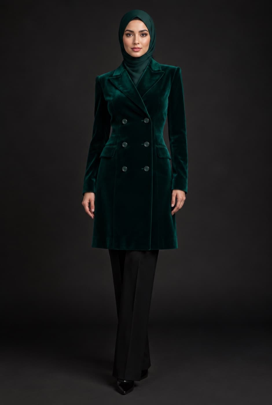 Long Velvet Party Jacket
