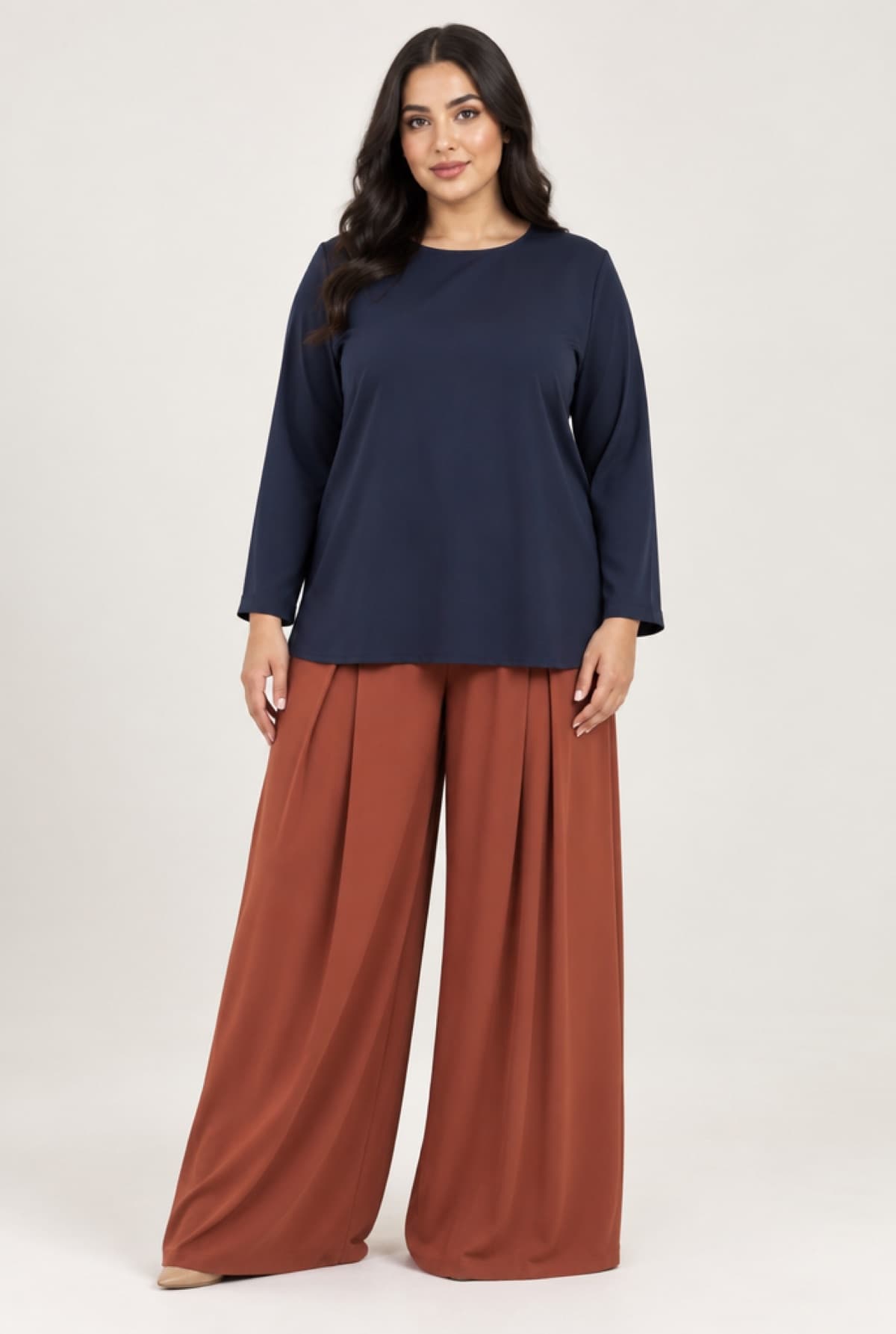 Pleated Palazzo Trousers